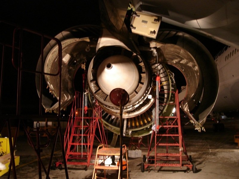 Engine of the plane