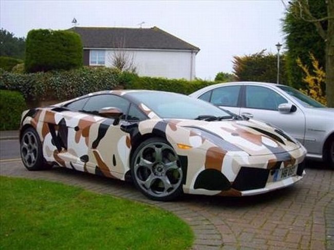 camouflaged cars