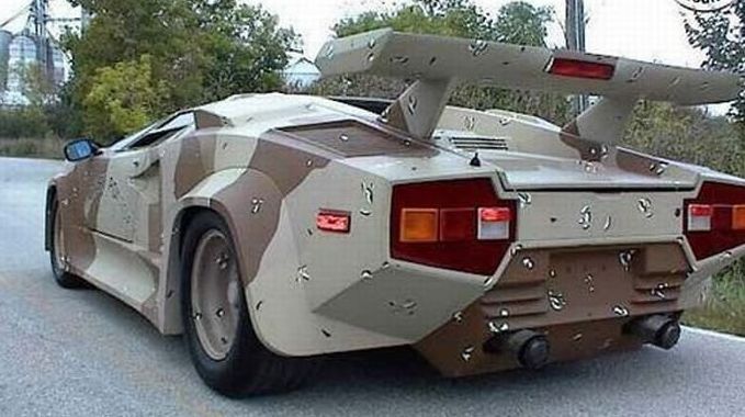 camouflaged cars