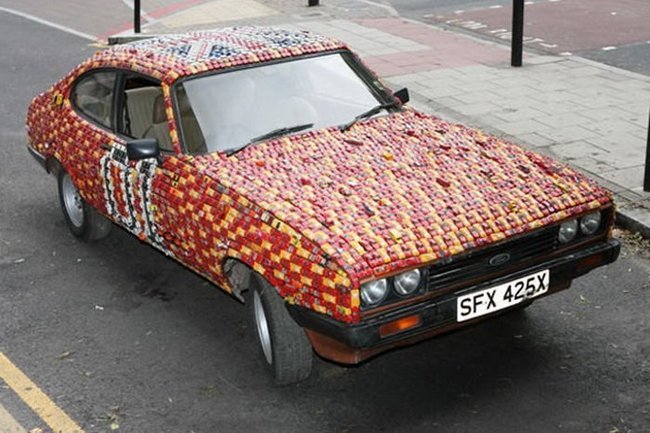 Ford Capri, sticked with 4000 toy cars