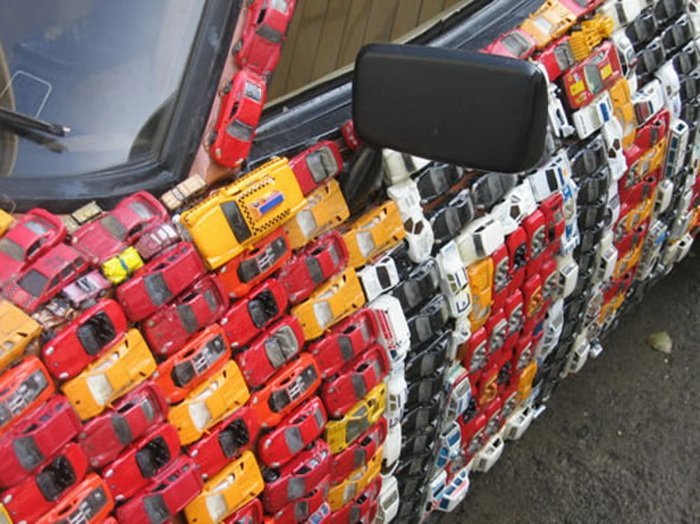 Ford Capri, sticked with 4000 toy cars