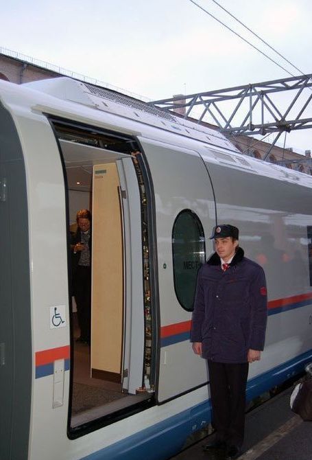 Russia´s first high speed train Sapsan, Moscow to St. Petersburg