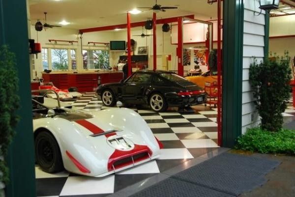 Exclusive car in exclusive garage