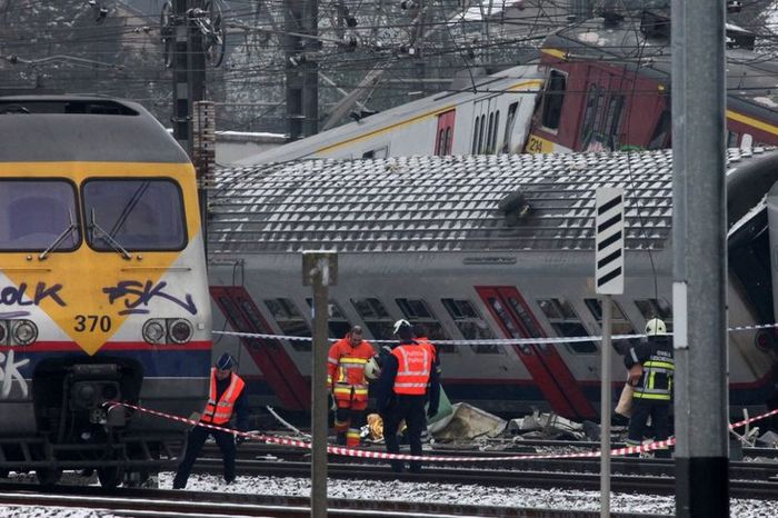 Collision of trains in Belgium