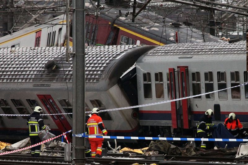 Collision of trains in Belgium