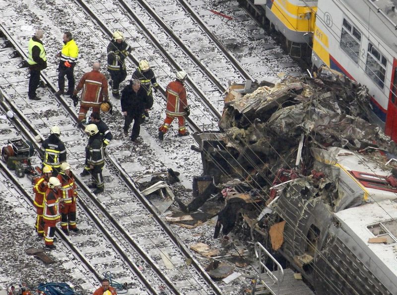 Collision of trains in Belgium