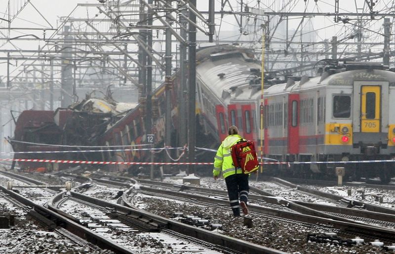 Collision of trains in Belgium