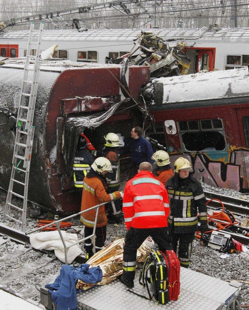 Collision of trains in Belgium