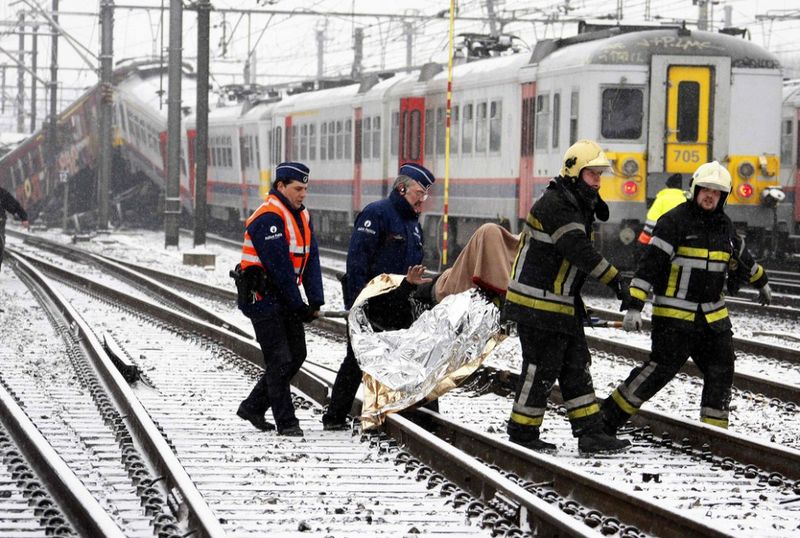 Collision of trains in Belgium