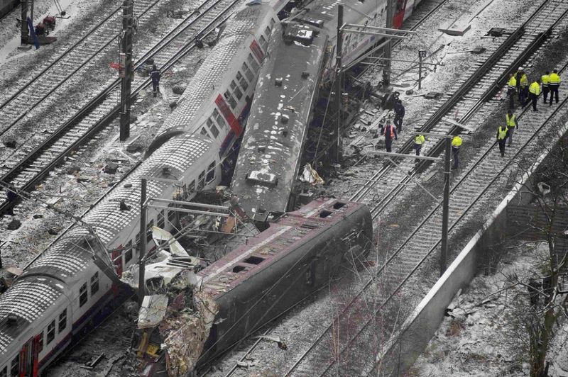 Collision of trains in Belgium