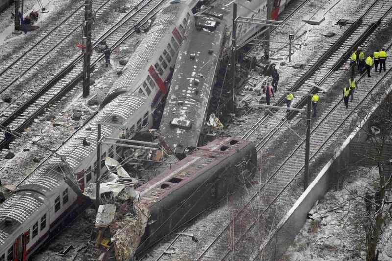 Collision of trains in Belgium