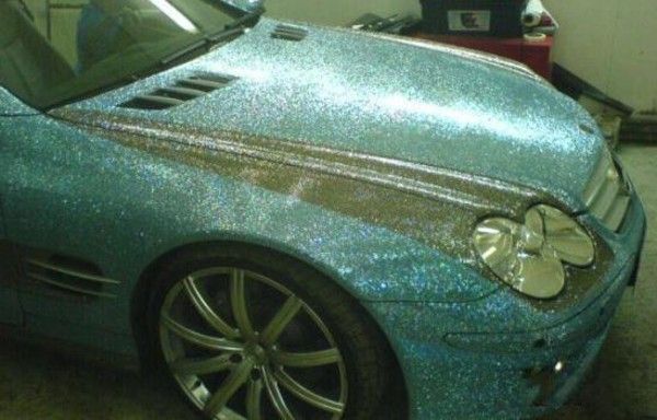 Mercedes-Benz SL500 coverd with Swarovski Crystal