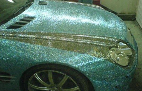 Mercedes-Benz SL500 coverd with Swarovski Crystal