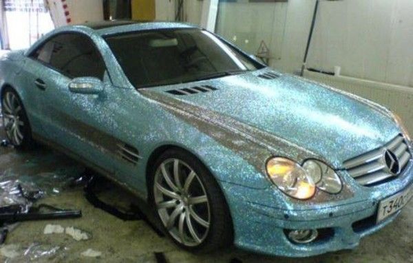 Mercedes-Benz SL500 coverd with Swarovski Crystal