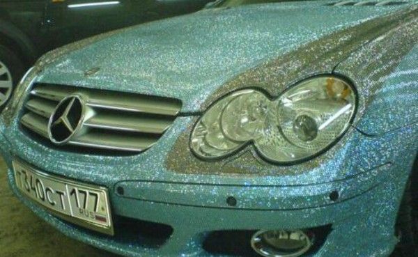 Mercedes-Benz SL500 coverd with Swarovski Crystal