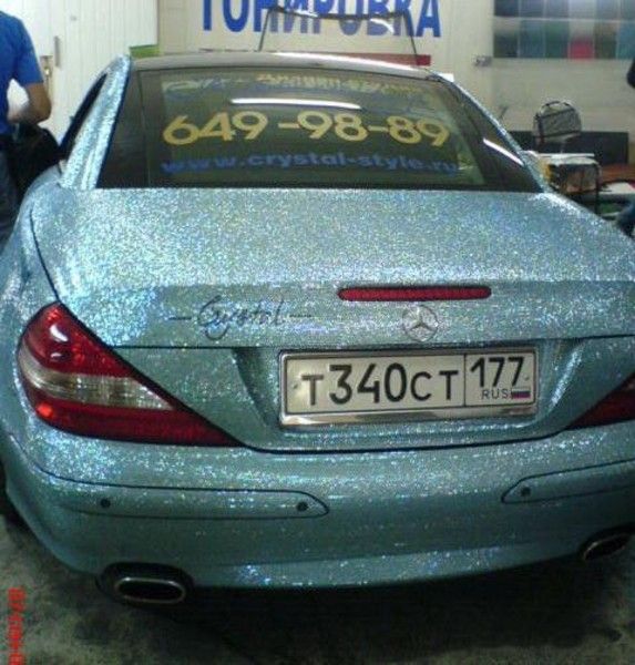 Mercedes-Benz SL500 coverd with Swarovski Crystal