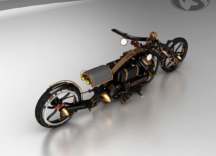 M-Org chopper concept by russian designer Mikhail Smolyanov aka Solif