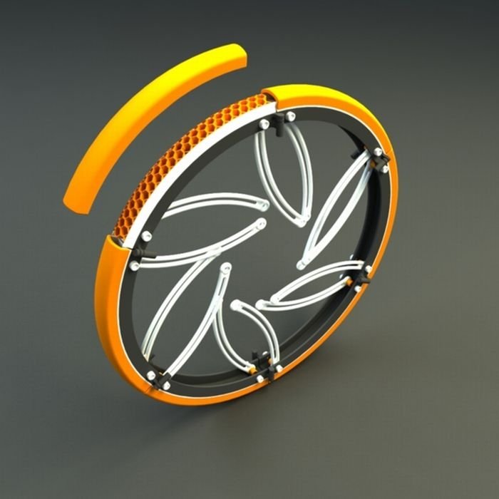 urban bicycle concept with folding wheel system
