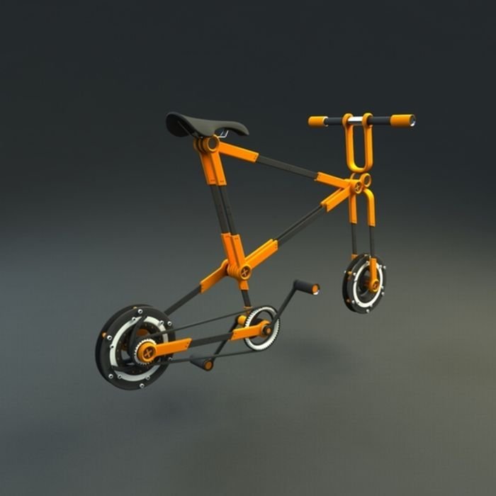 urban bicycle concept with folding wheel system