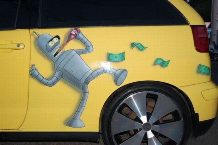 car of a futurama fan