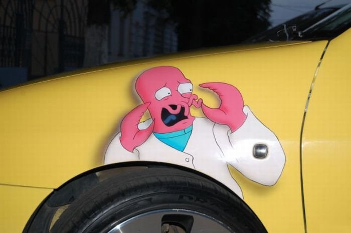 car of a futurama fan