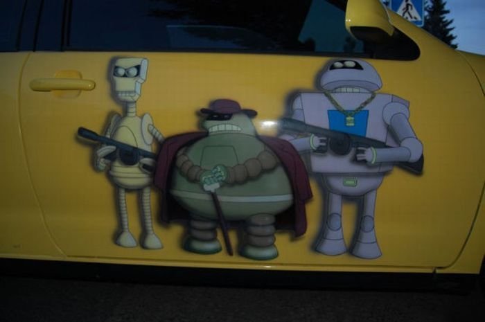 car of a futurama fan