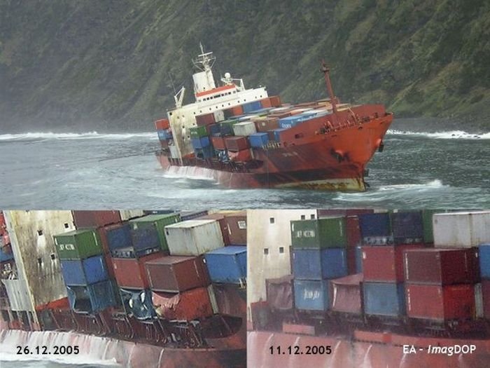 container ship accident