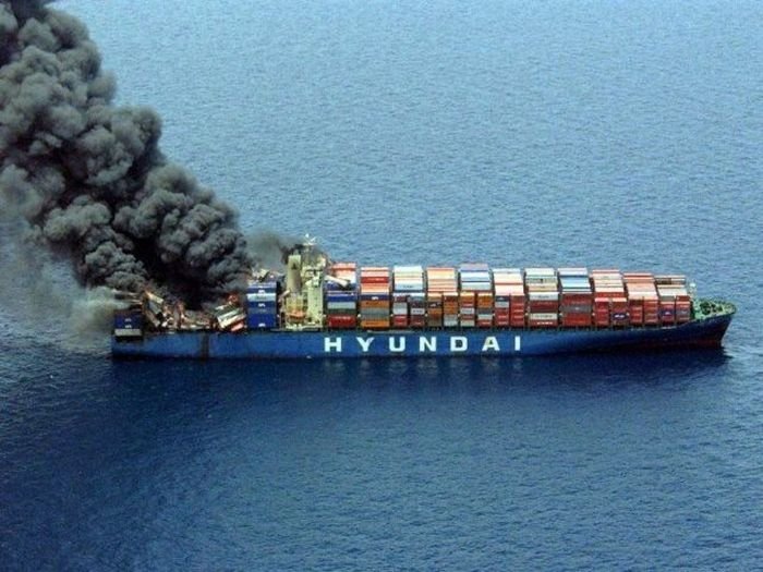 container ship accident