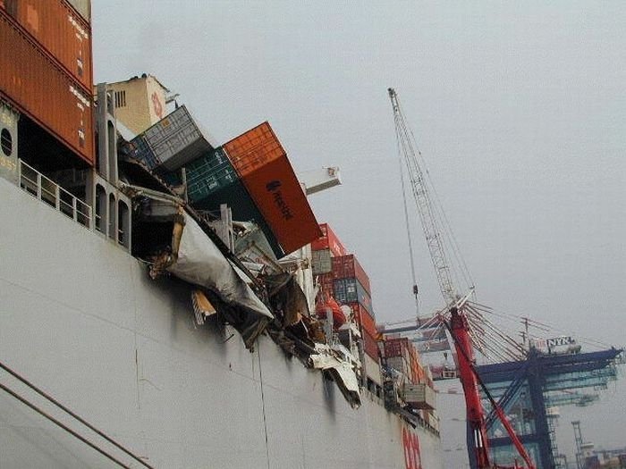 container ship accident