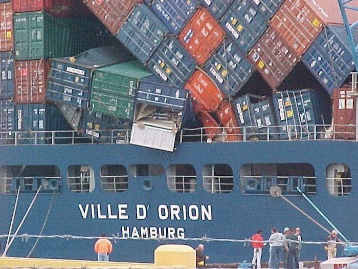 container ship accident