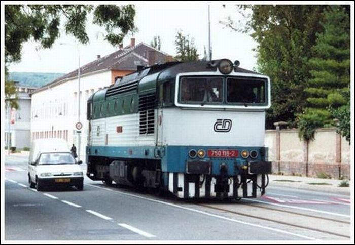 Train in the city, Brno, Czech Republic