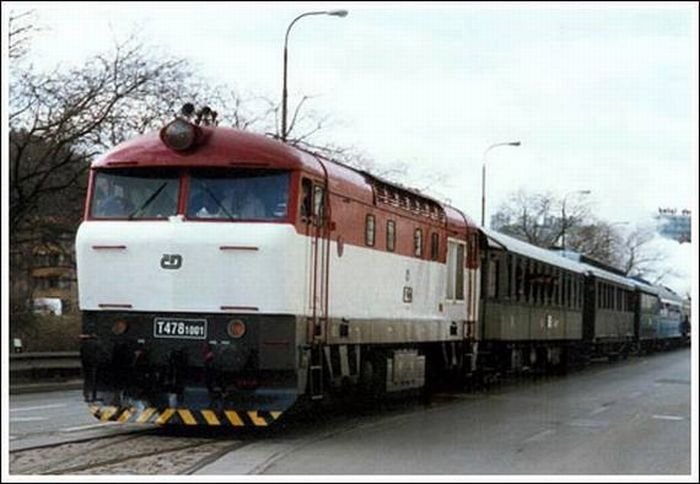 Train in the city, Brno, Czech Republic