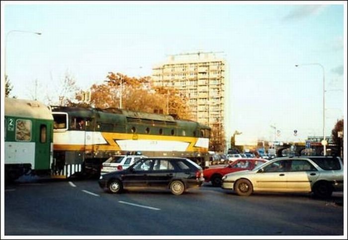 Train in the city, Brno, Czech Republic