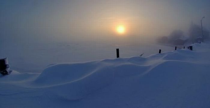 ships at winter