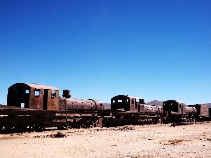 Train cemetery, Uyuni, Bolivia