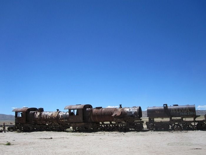 Train cemetery, Uyuni, Bolivia