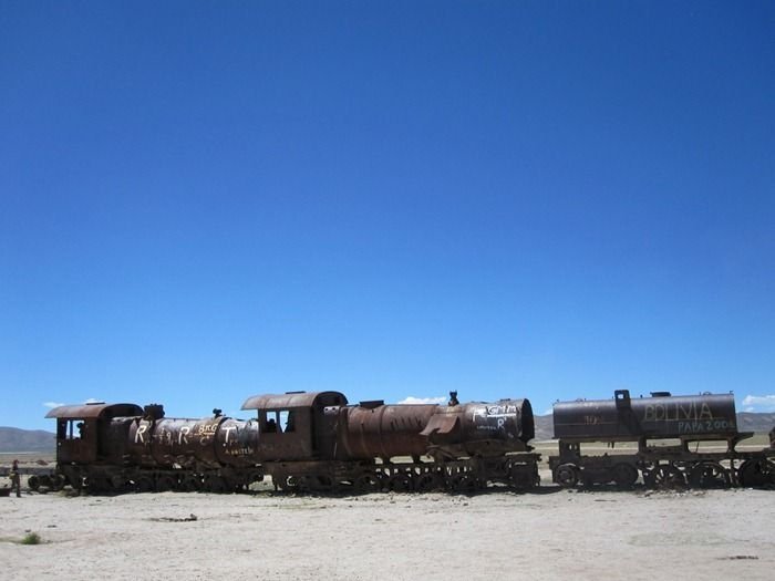 Train cemetery, Uyuni, Bolivia
