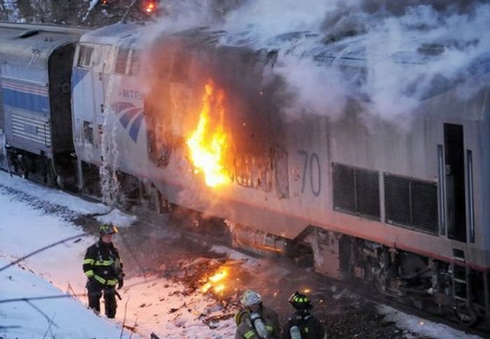 Amtrak train fire, Netherlands