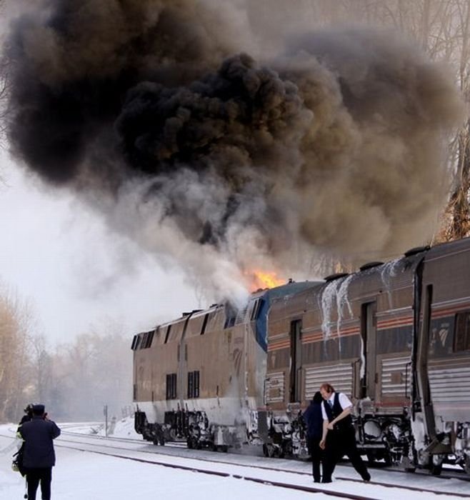 Amtrak train fire, Netherlands