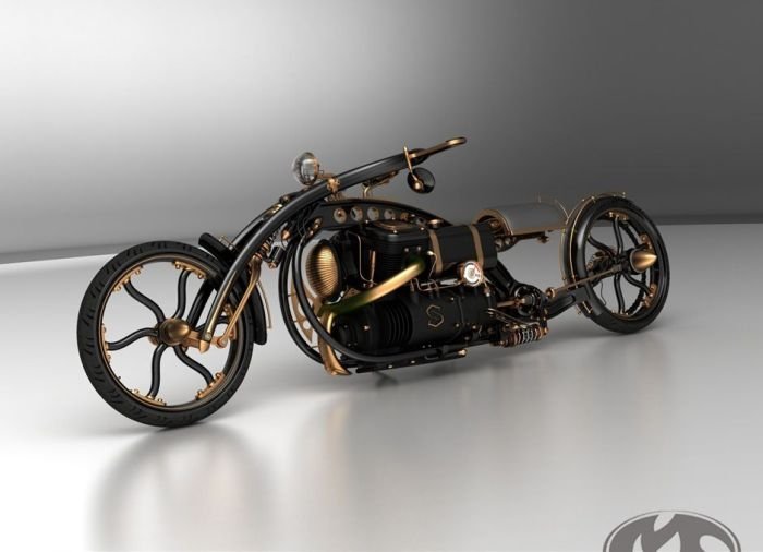 Black Widow steampunk chopper by Solifague Design