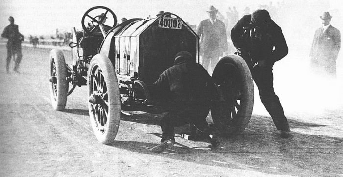 antique retro racing car