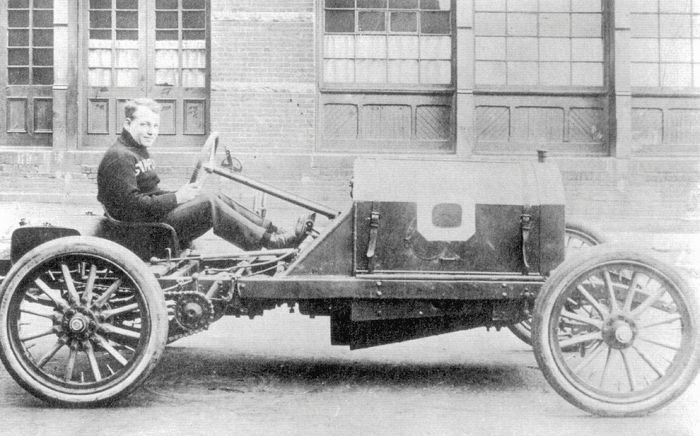 antique retro racing car