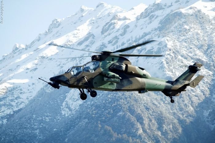 helicopter in action
