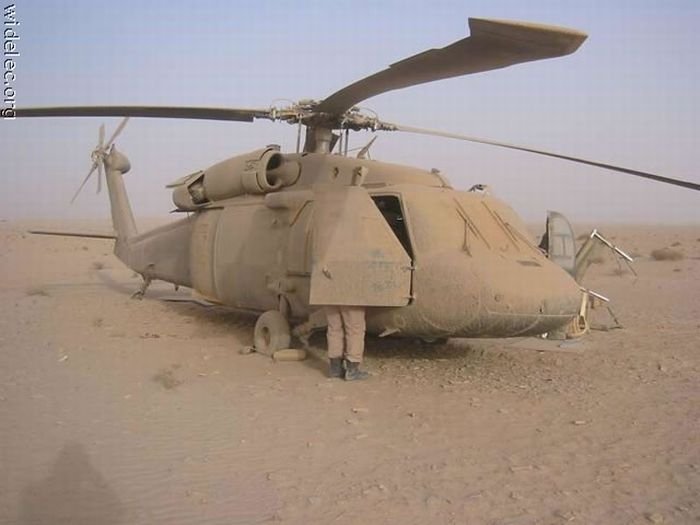 helicopter in action