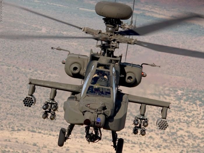helicopter in action