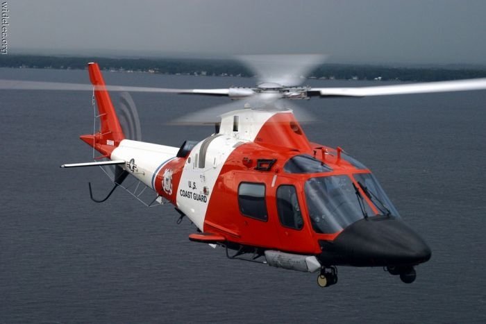 helicopter in action