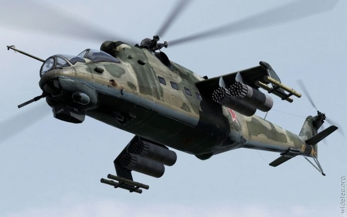 helicopter in action