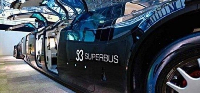 Electric superbus, Abu Dhabi, Dubai, United Arab Emirates