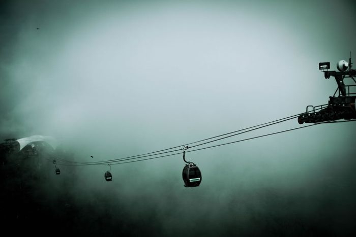 cable car aerial view