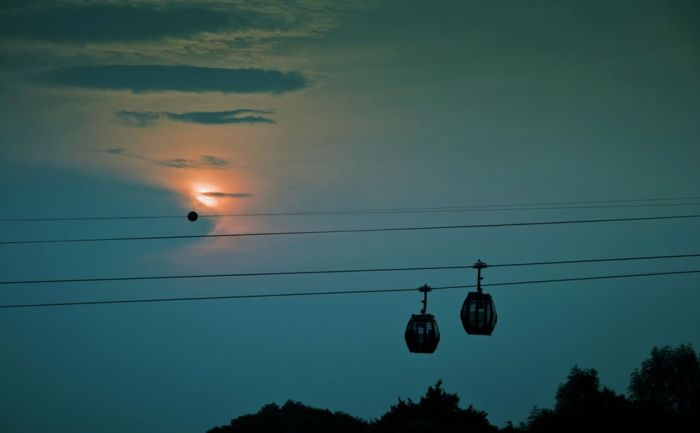 cable car aerial view